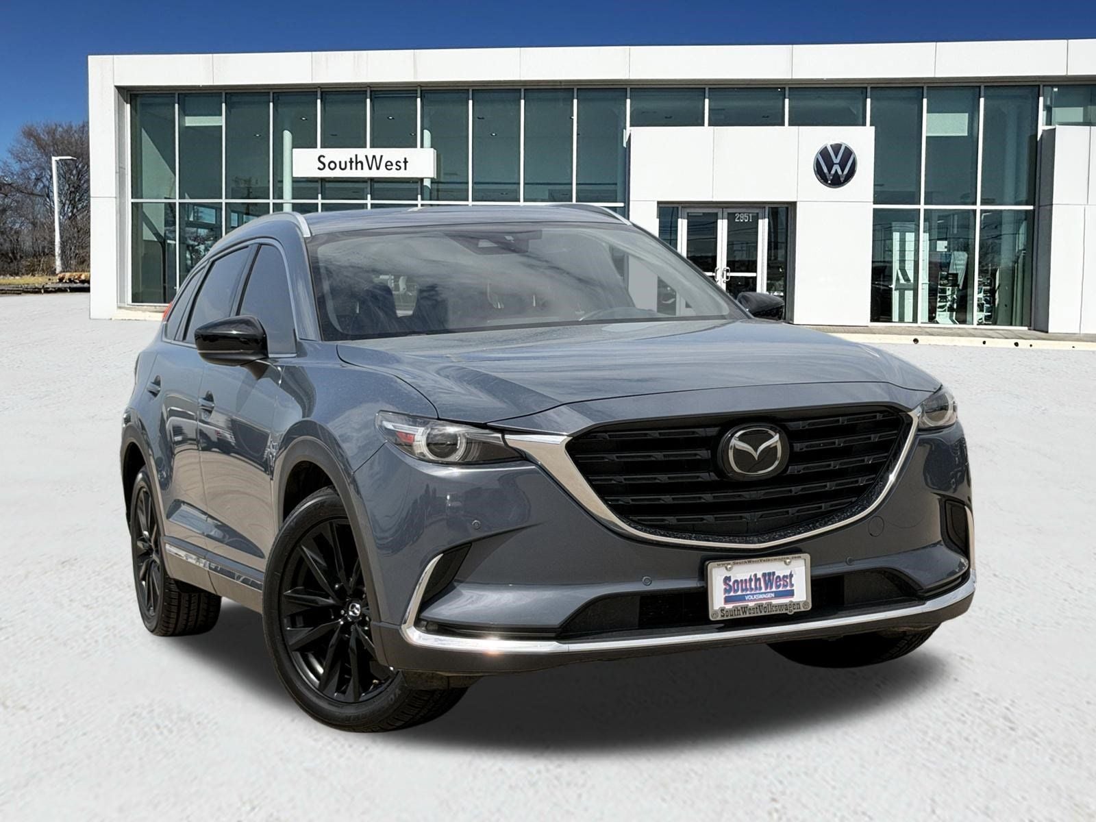 2023 Mazda Mazda CX-9 Carbon Edition in Polymetal Gray Metallic — front three-quarter view