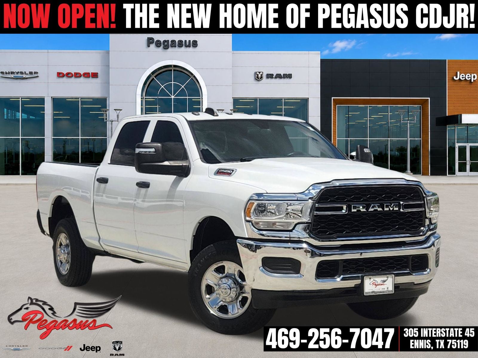 2024 RAM Ram 2500 Tradesman Crew Cab 4x4 6'4' Box in Bright White Clearcoat — front three-quarter view