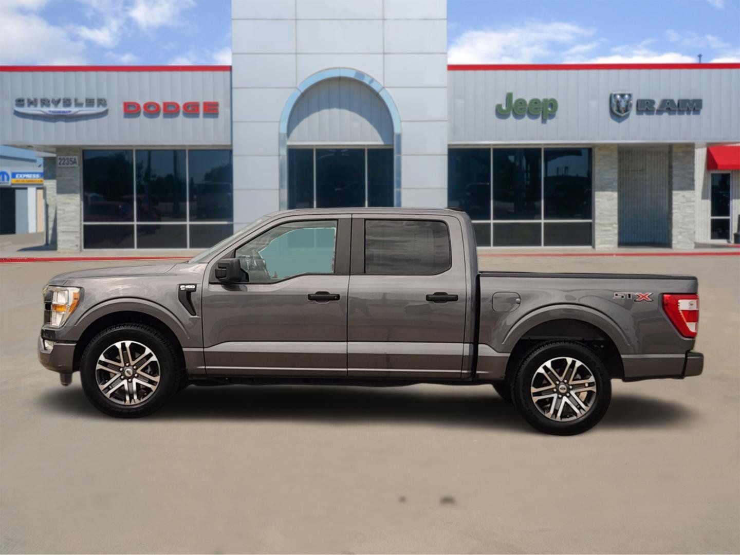 2021 Ford F-150 — rear three-quarter view
