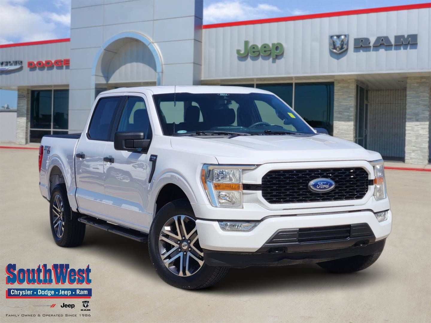 2021 Ford F-150 XL in Oxford White — front three-quarter view