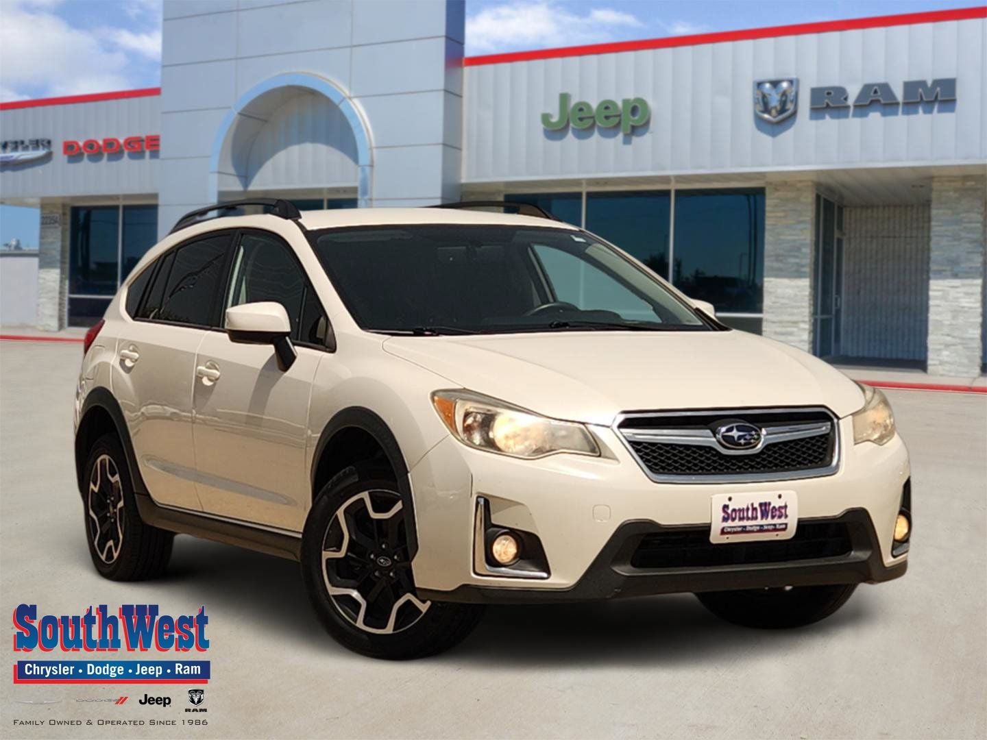 2017 Subaru Crosstrek 2.0i Premium in Crystal White Pearl — front three-quarter view