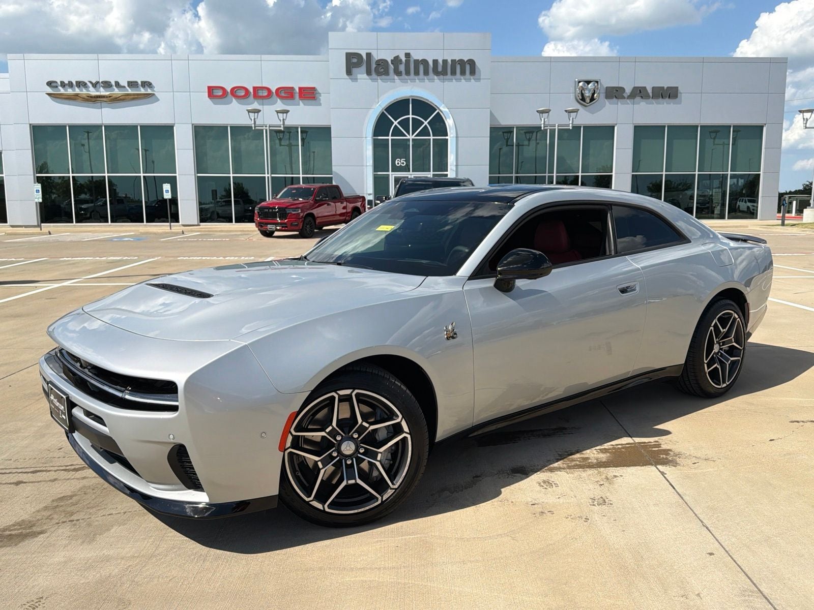 2026 Dodge Charger Scat Pack Plus in Triple Nickel — front three-quarter view
