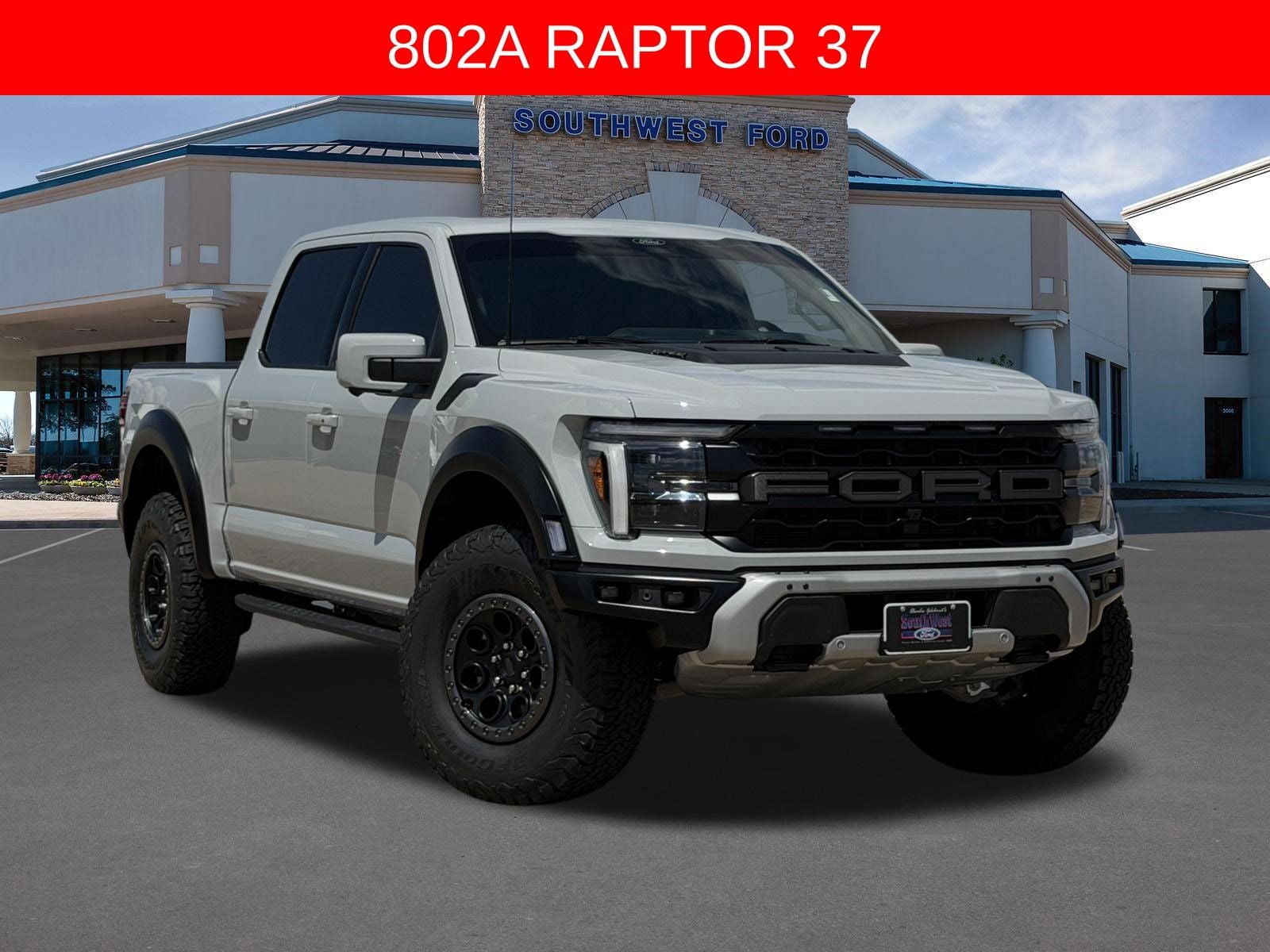 2026 Ford F-150 Raptor in Avalanche — front three-quarter view