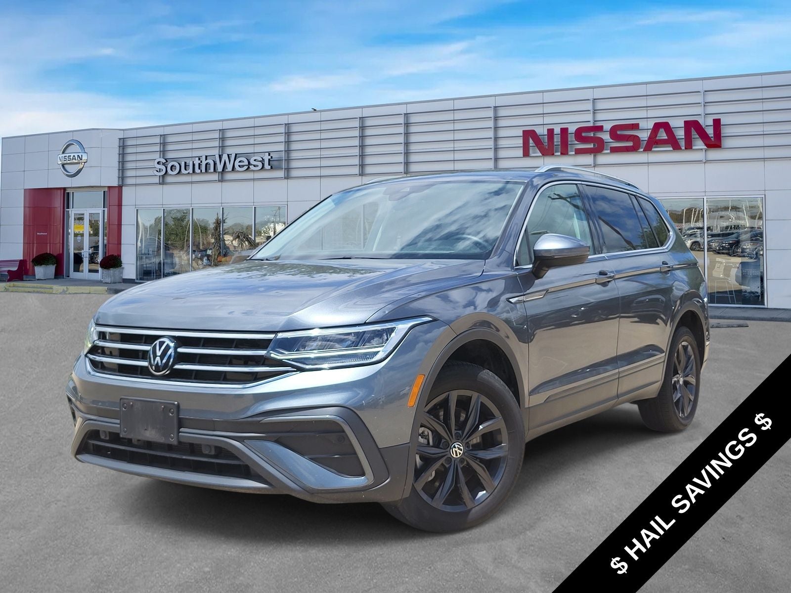2024 Volkswagen Tiguan 2.0T SE in Gray — front three-quarter view