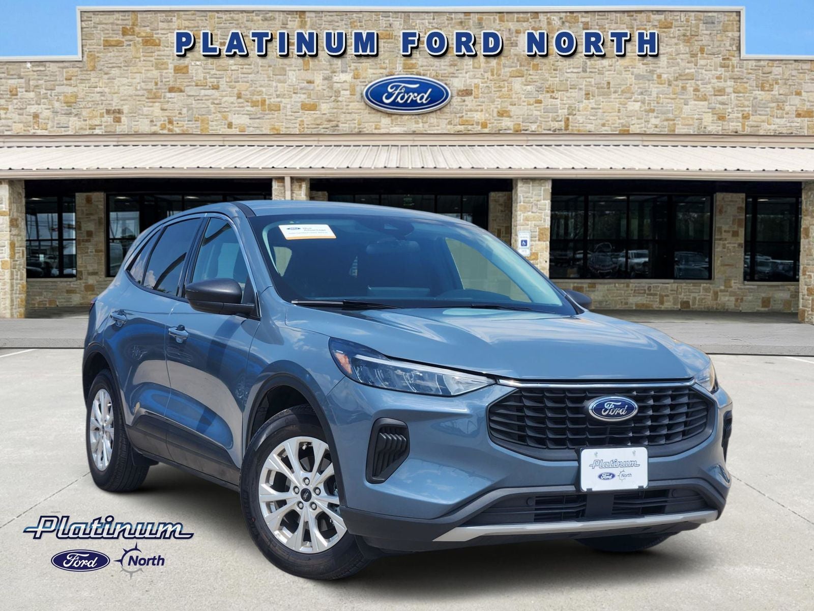 2023 Ford Escape Active in Vapor Blue Metallic — front three-quarter view