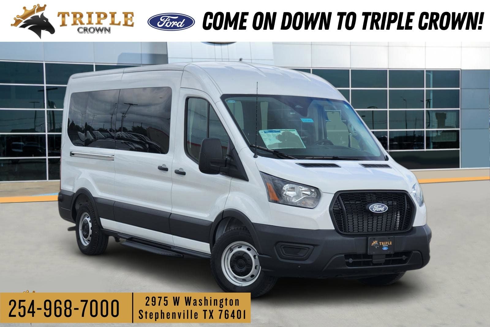 2026 Ford Transit-350 XL in Oxford White — front three-quarter view