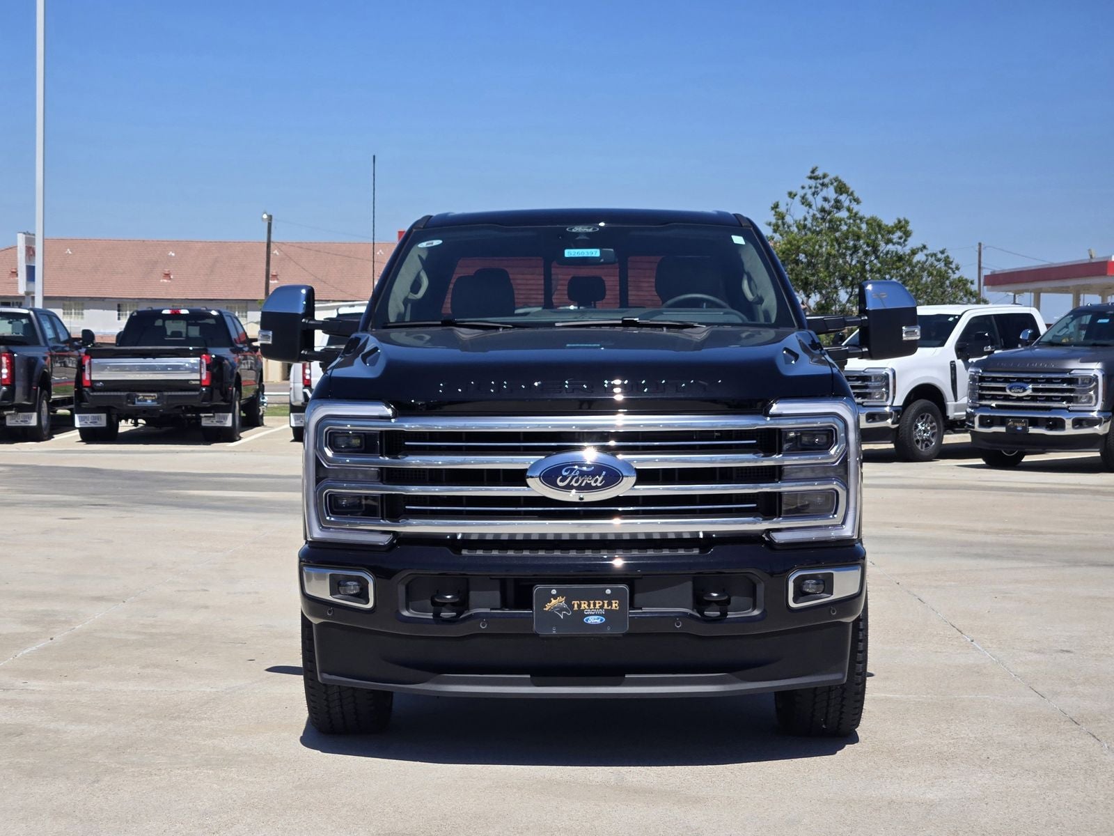 2026 Ford F-250SD Platinum in Agate Black Metallic — front three-quarter view