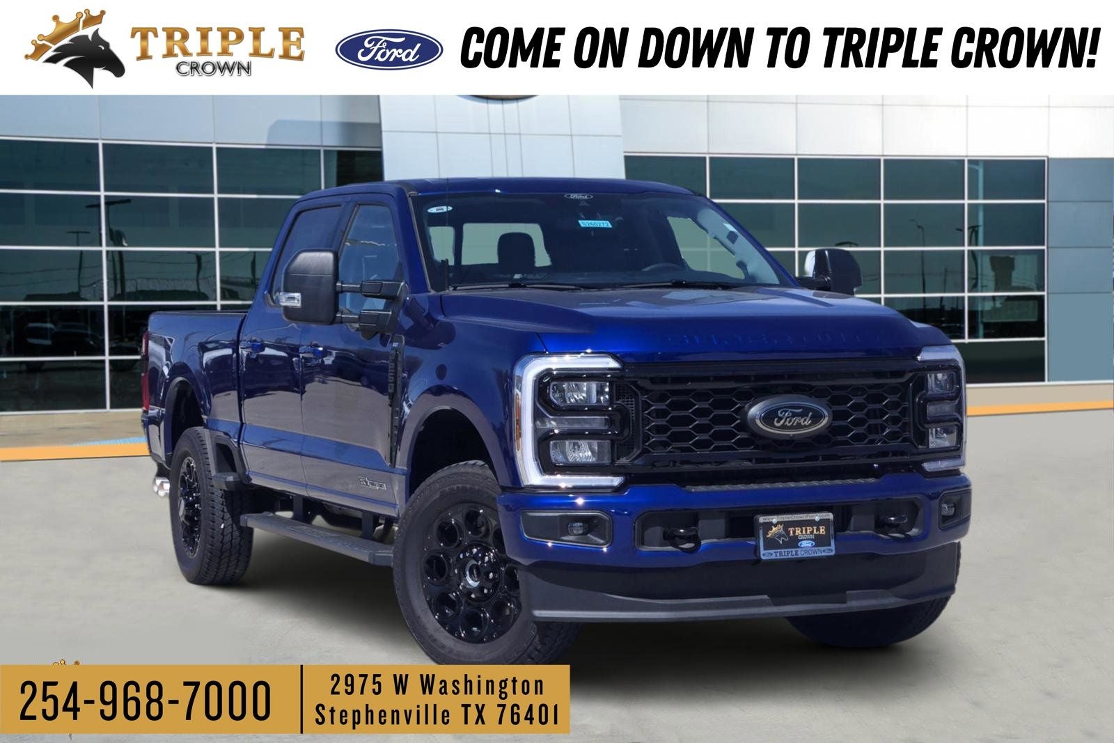 2026 Ford F-250SD XLT in Argon Blue Metallic — front three-quarter view