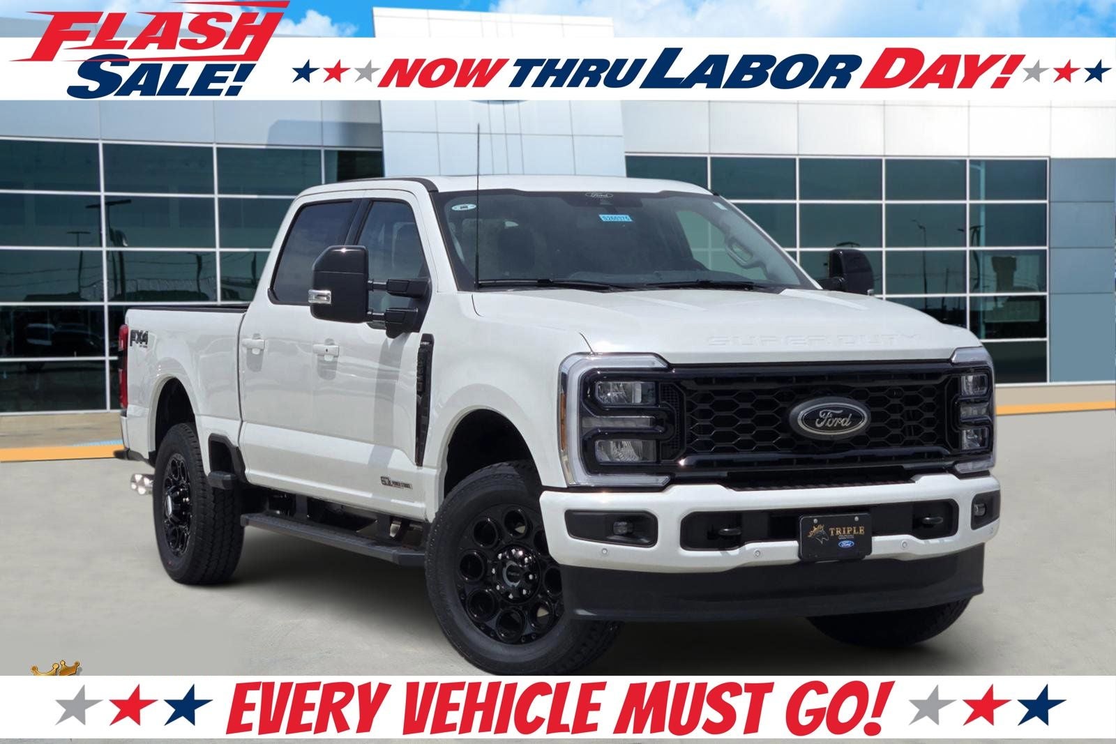 2026 Ford F-250SD Lariat in Star White Metallic Tri-Coat — front three-quarter view