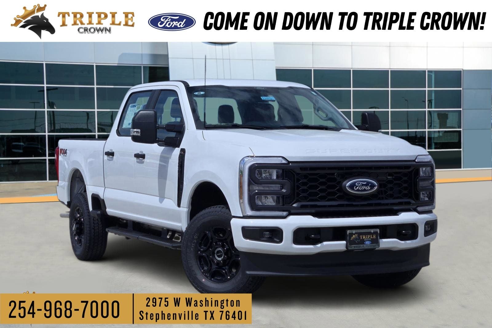 2026 Ford F-350SD Lariat in Agate Black Metallic — front three-quarter view