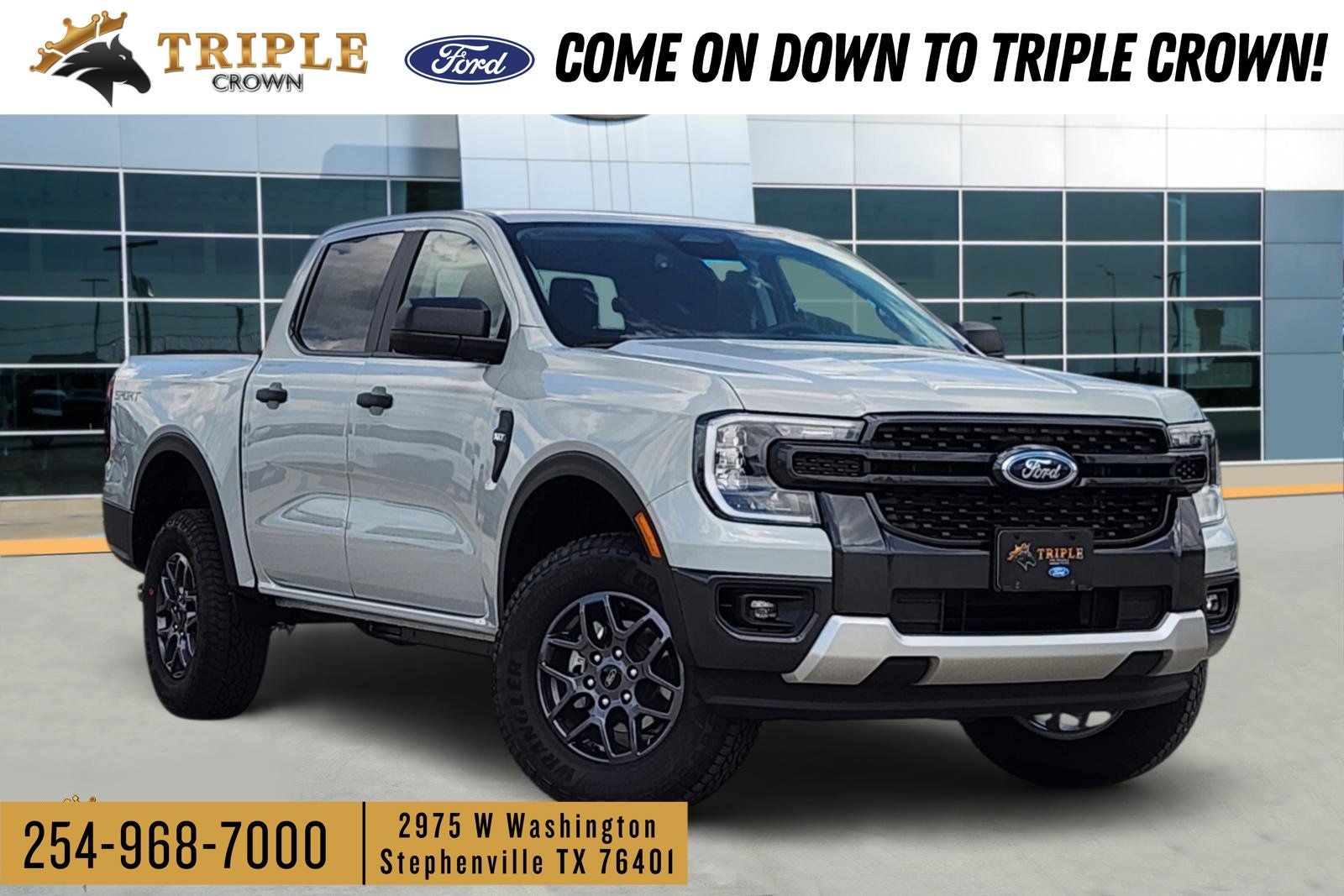 2026 Ford Ranger XLT in Avalanche — front three-quarter view