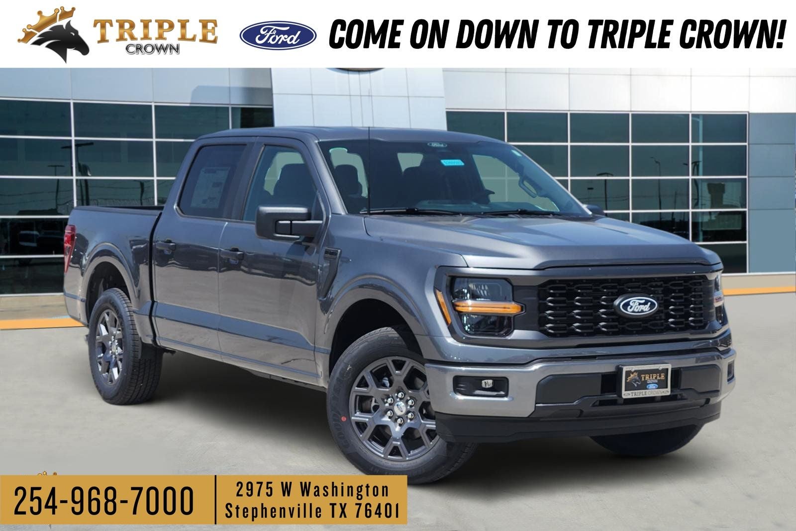 2026 Ford F-150 STX in Carbonized Gray Metallic — front three-quarter view