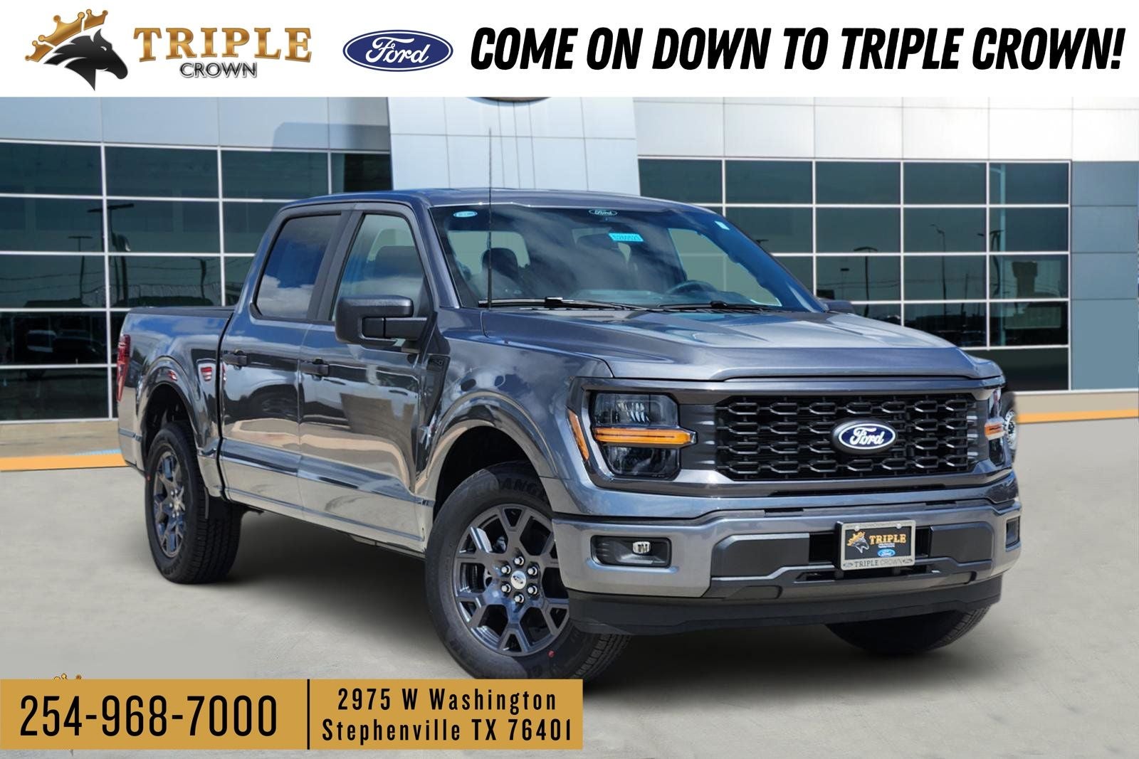 2026 Ford F-150 STX in Carbonized Gray Metallic — front three-quarter view