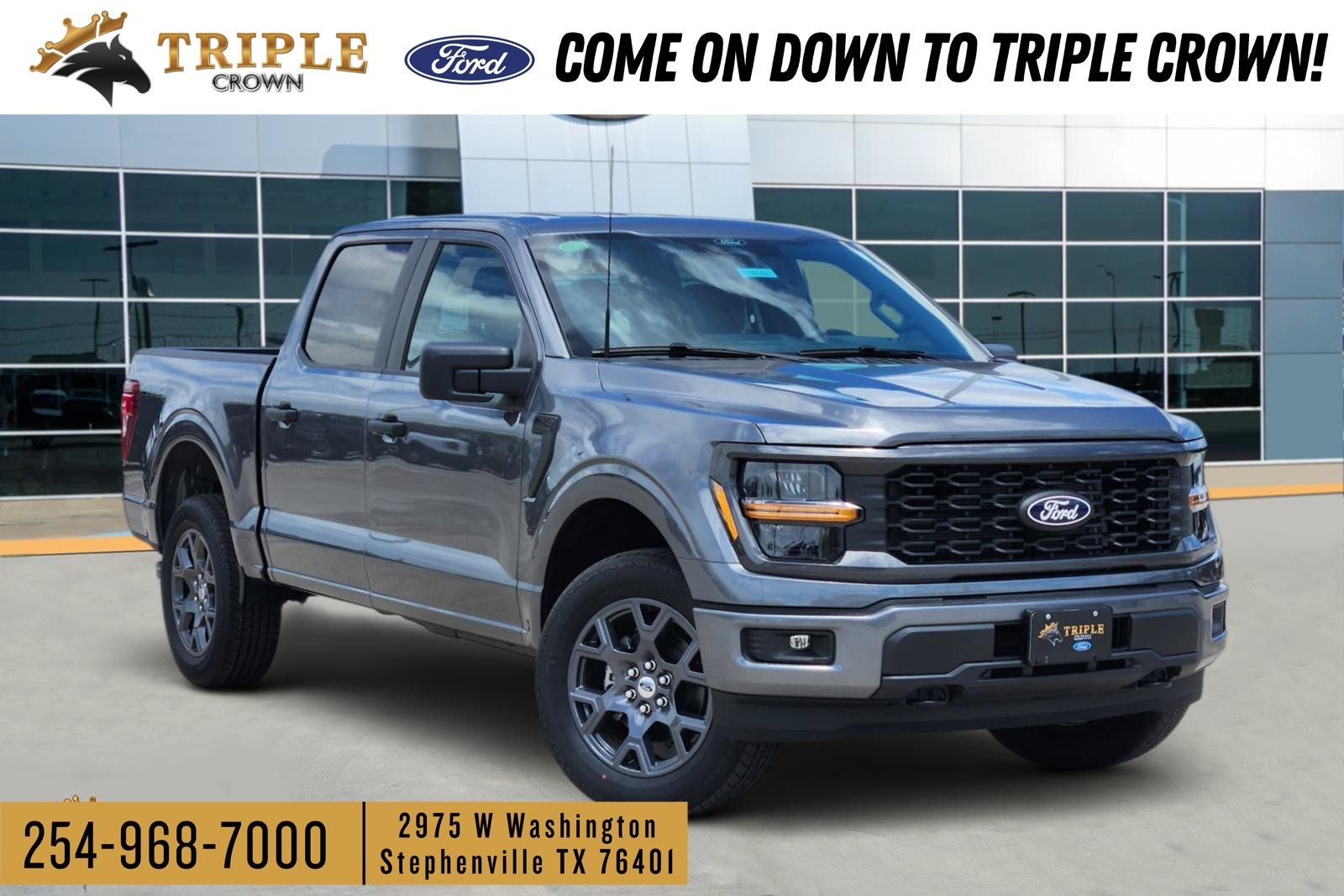2026 Ford F-150 STX in Carbonized Gray Metallic — front three-quarter view