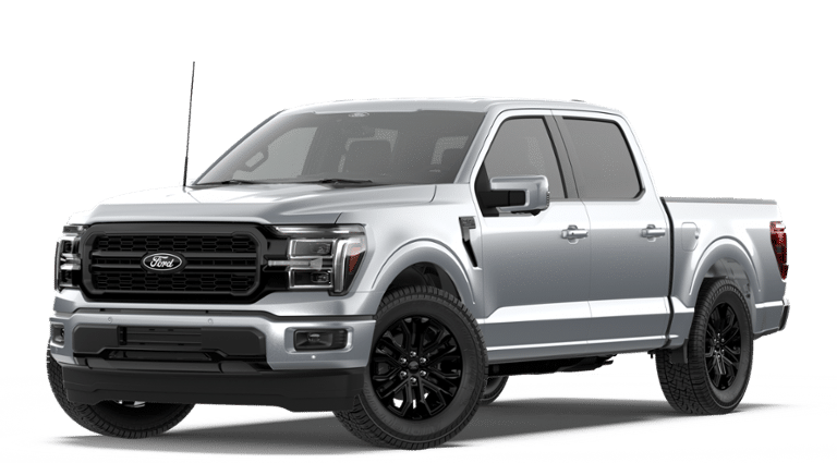 2026 Ford F-150 Lariat in Iconic Silver Metallic — front three-quarter view