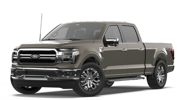 2026 Ford F-150 Lariat in Marsh Gray — front three-quarter view