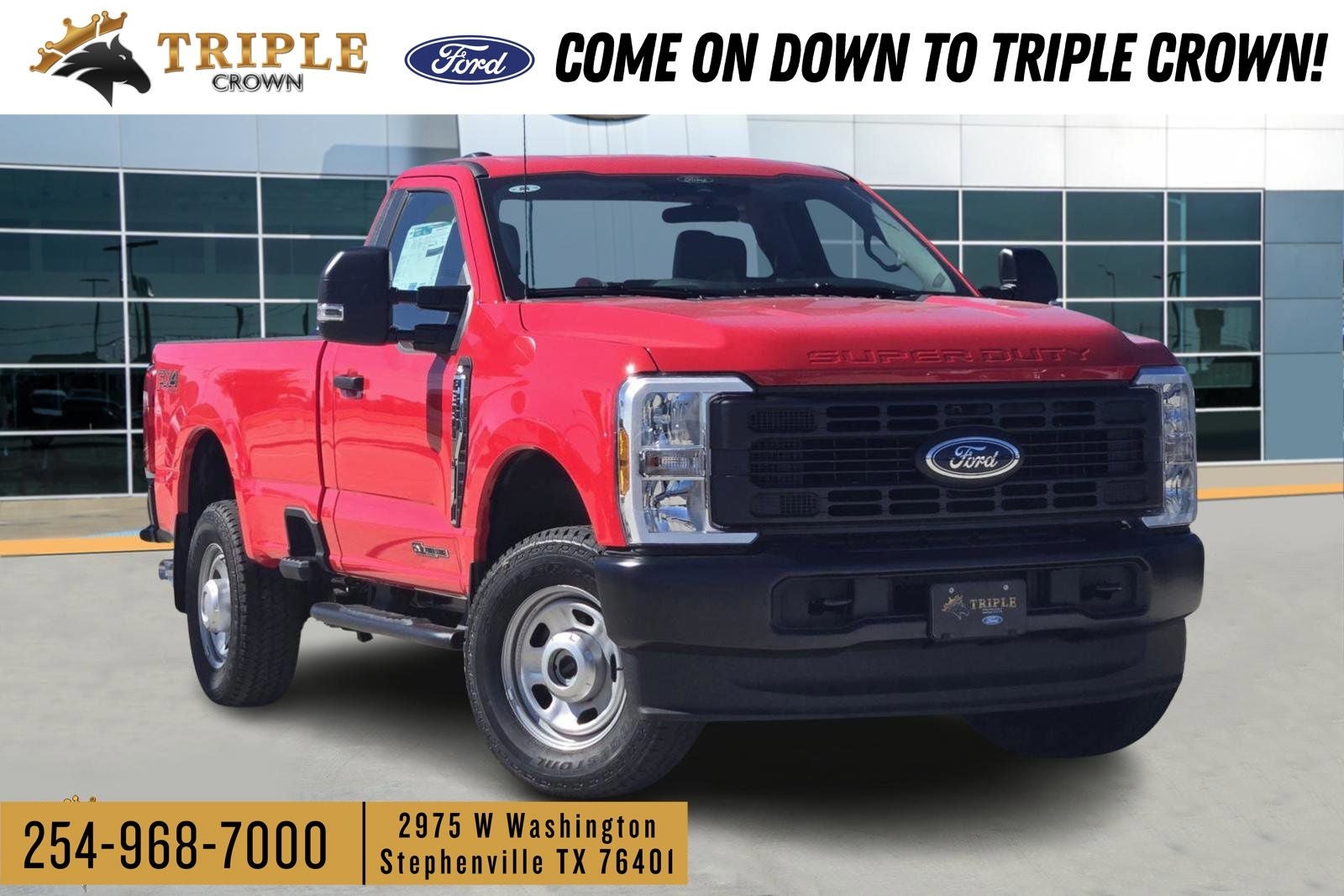 2026 Ford F-350SD XL in Race Red — front three-quarter view