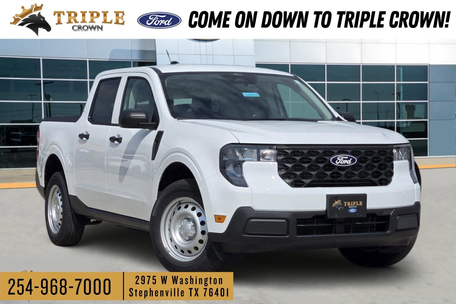 2026 Ford Maverick XL in Oxford White — front three-quarter view