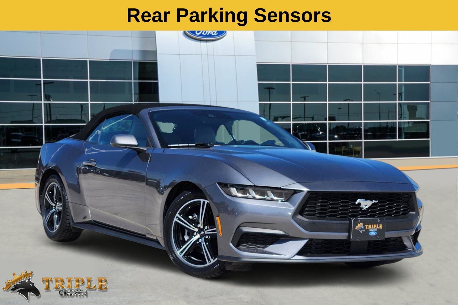 2024 Ford Mustang EcoBoost Premium in Carbonized Gray Metallic — front three-quarter view