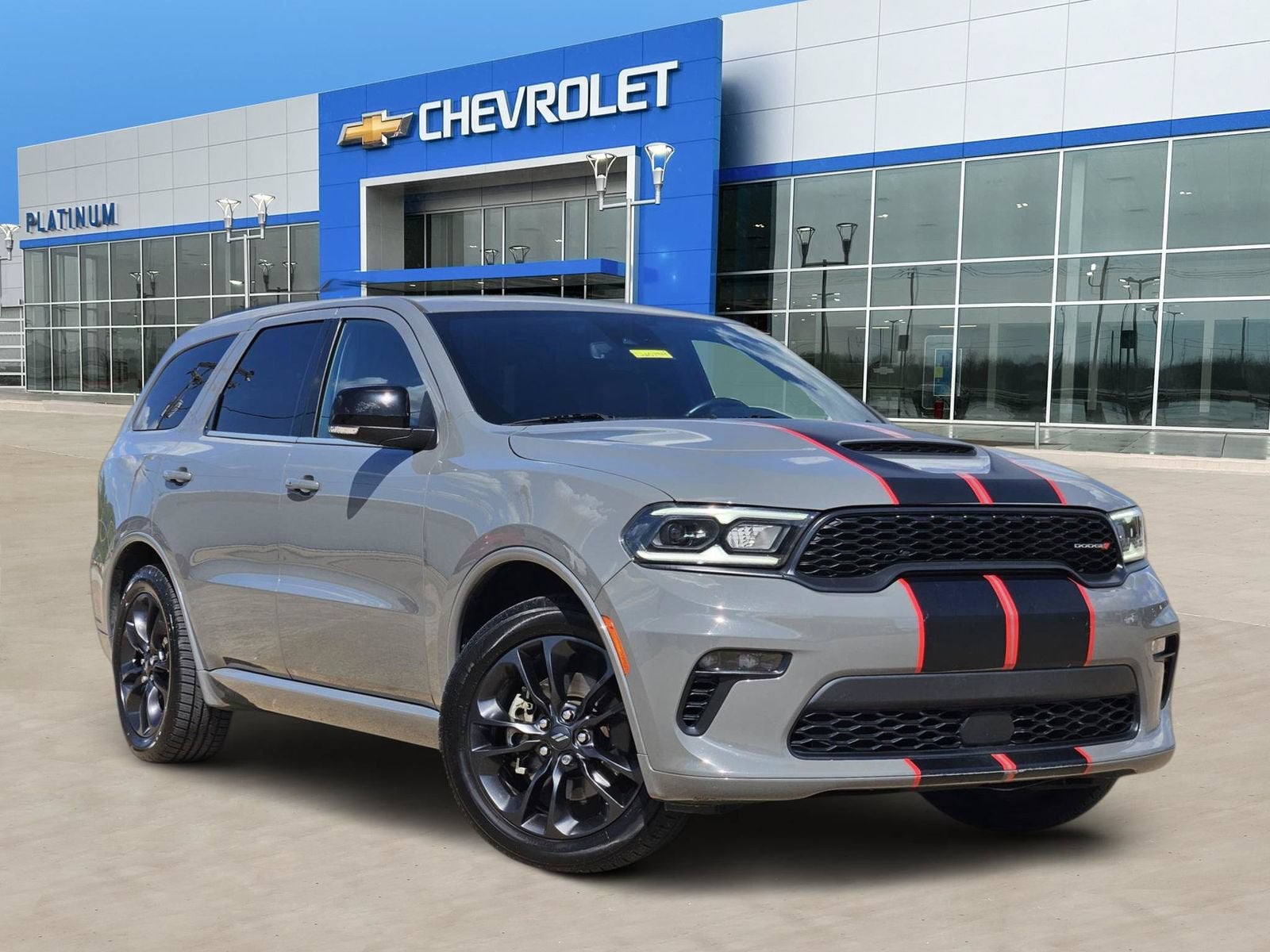 2022 Dodge Durango GT Plus in Gray — front three-quarter view