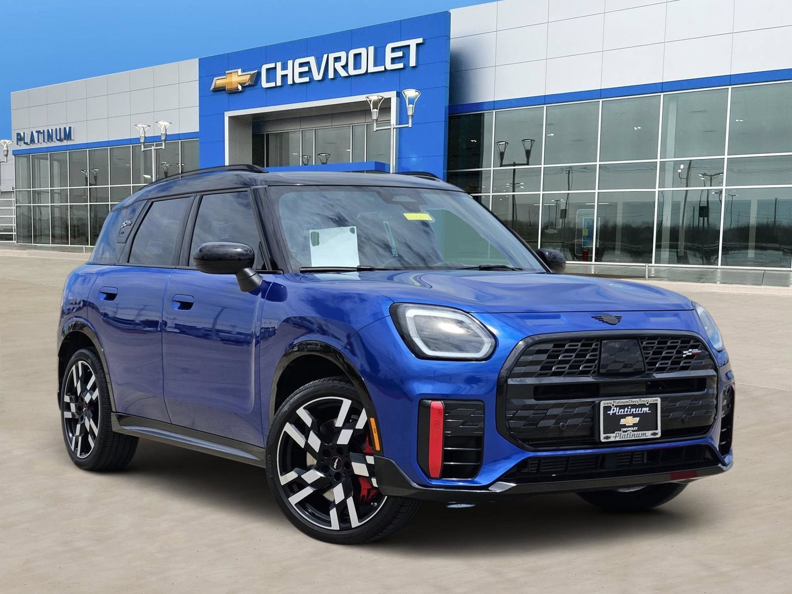 2025 MINI Countryman John Cooper Works in Blue — front three-quarter view