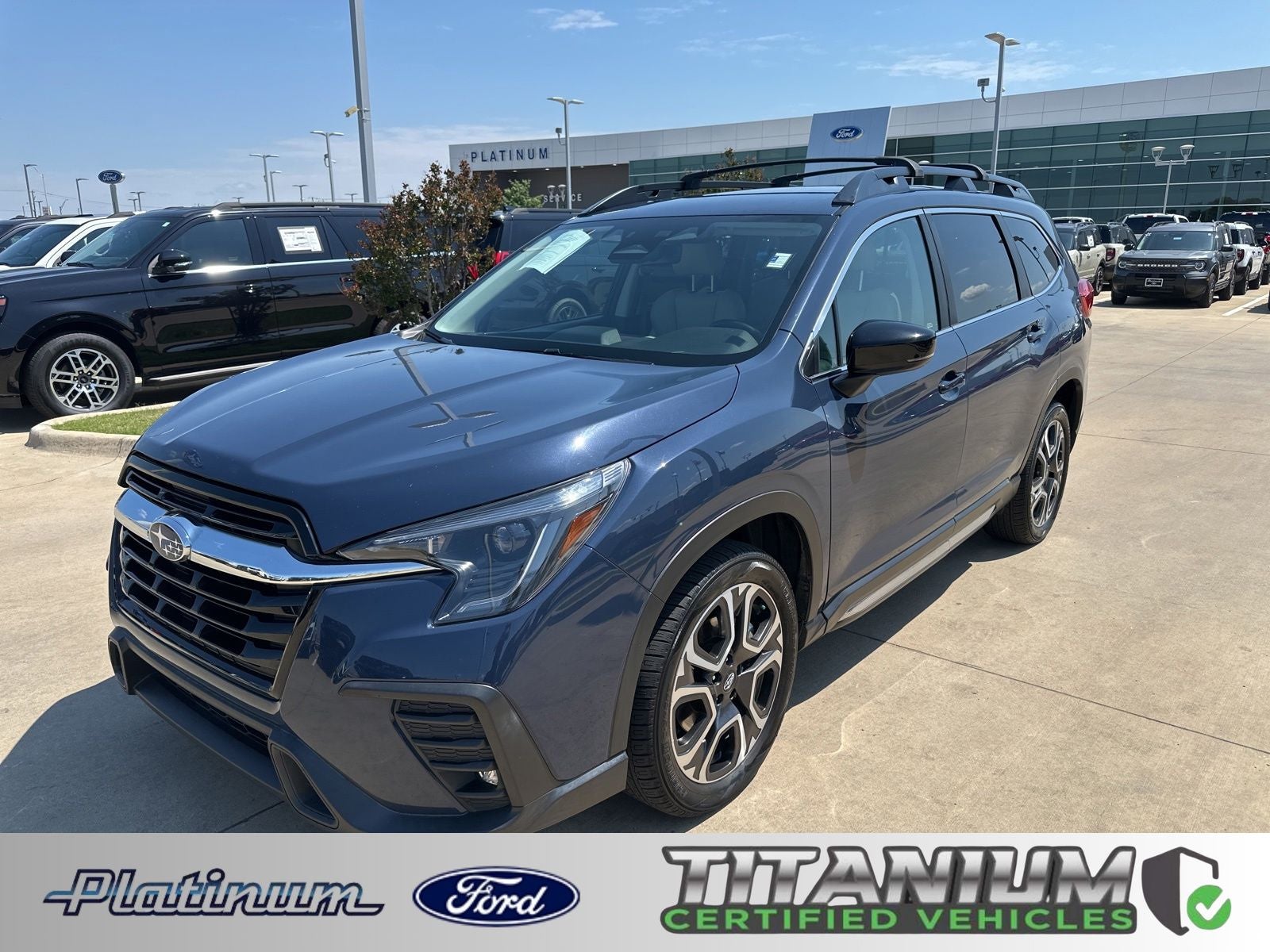 2024 Subaru Ascent Limited in Cosmic Blue Pearl — front three-quarter view