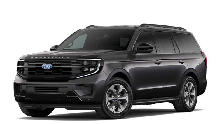 2027 Ford Expedition Active in Dark Matter Gray Metallic — front three-quarter view