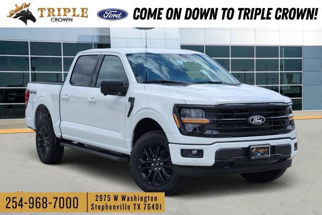 2026 Ford F-150 XLT in Oxford White — front three-quarter view